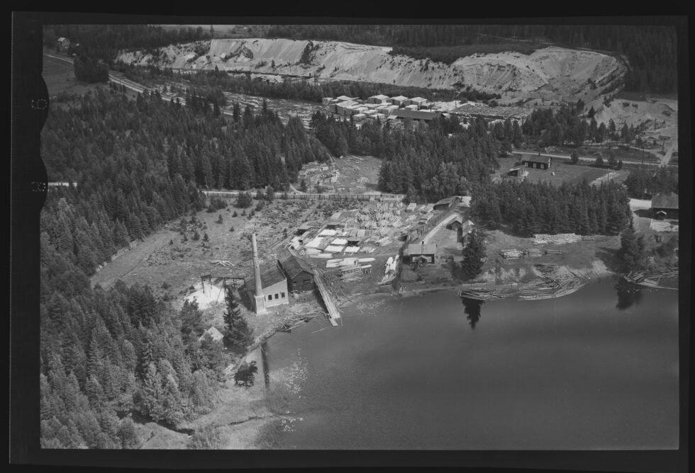 Flyfoto tatt over Granli i 1952.