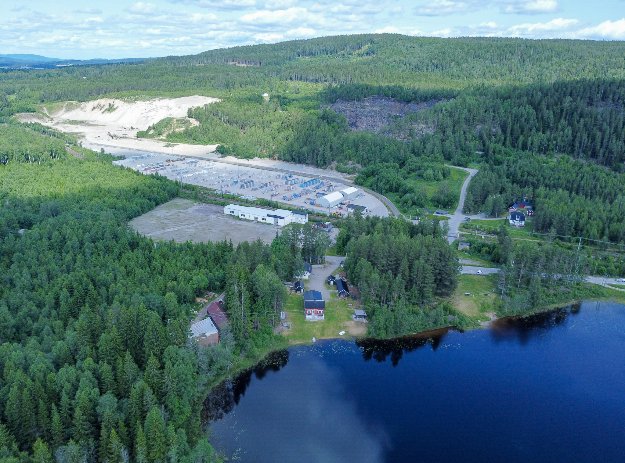 Dronebilde tatt over Granli i 2025.