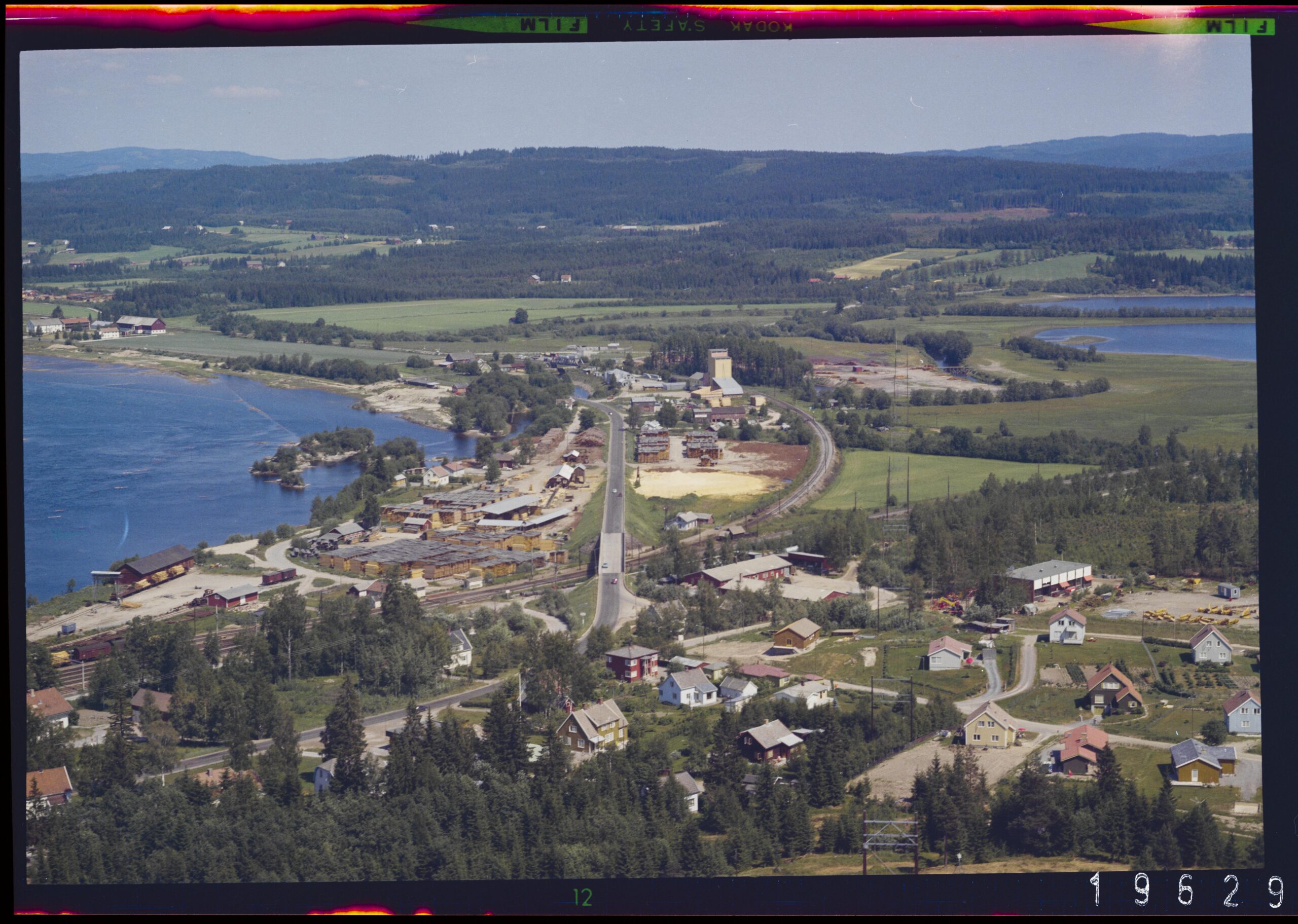 Flyfoto over Kongsvinger tatt i 1969.