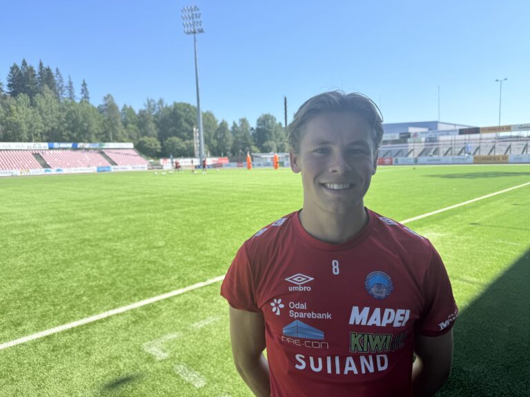 Jesper Grundt var fornøyd etter fredagens økt på Gjemselund. Til uken er han tilbake i trening for fullt etter skadeproblemer.