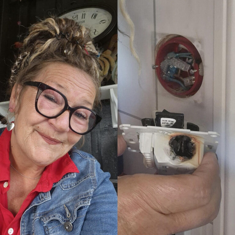 Mona Stenbråten er takknemlig for å ha hell i uhell da termostatet gikk med etter det tordnet.