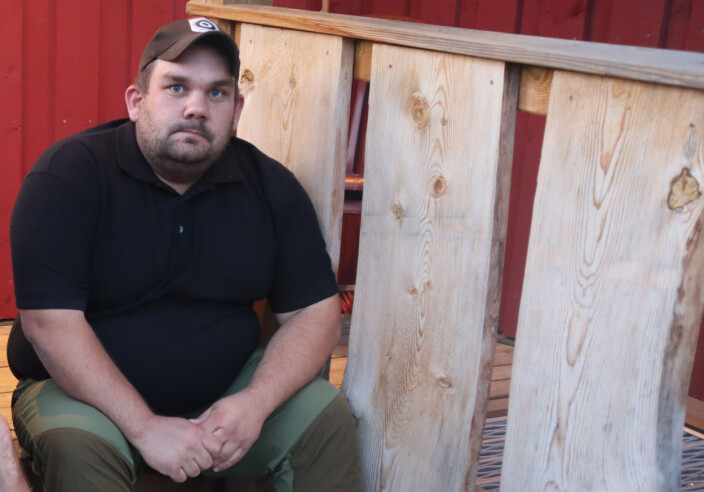 Tony Larsen, leder Kongsvinger Jeger og Fiskeforening, fikk seg en ubehagelig overraskelse på klubbhuset.