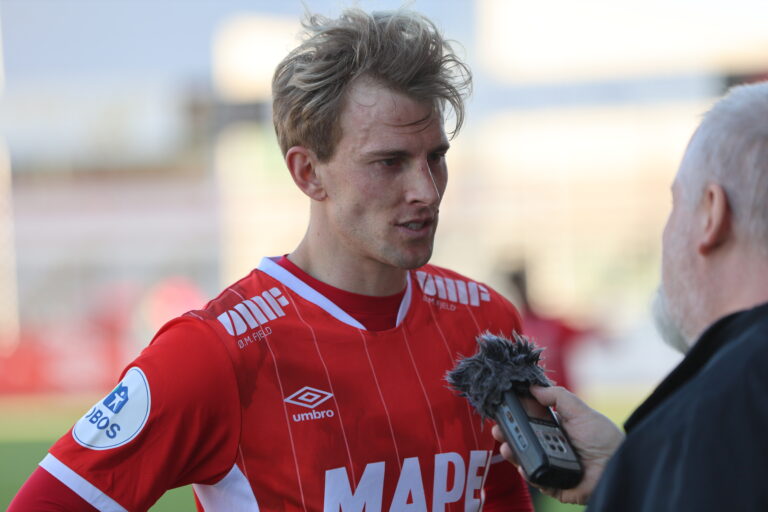 Det var ingen tvil at det var Joacim Holtan som var kveldens mann etter matchvinnerscoringen mot Mjøndalen.