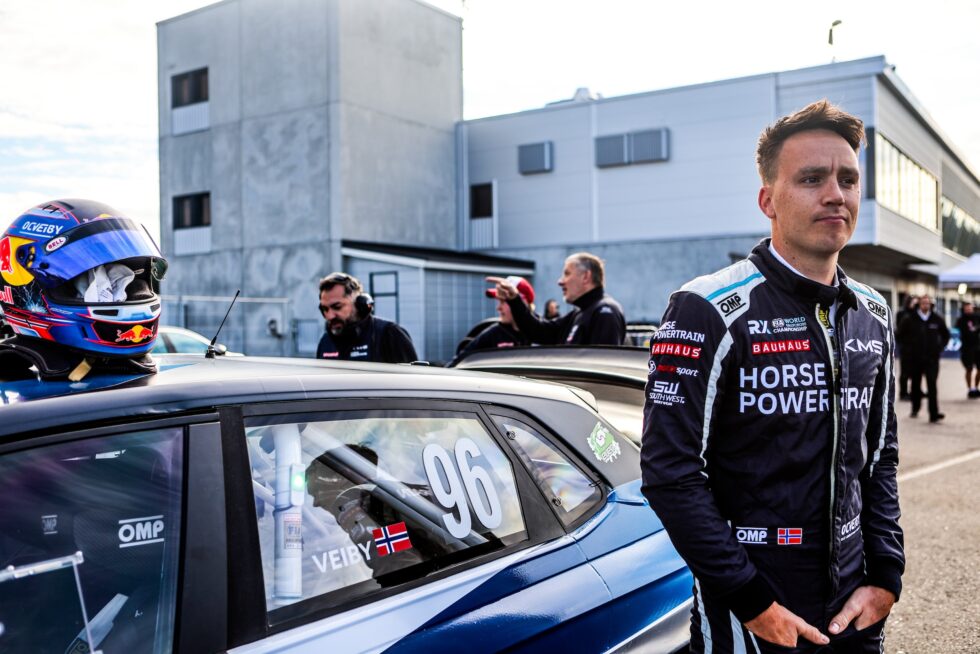 Ole Christian Veiby vant VM-runden i rallycross i Finland.