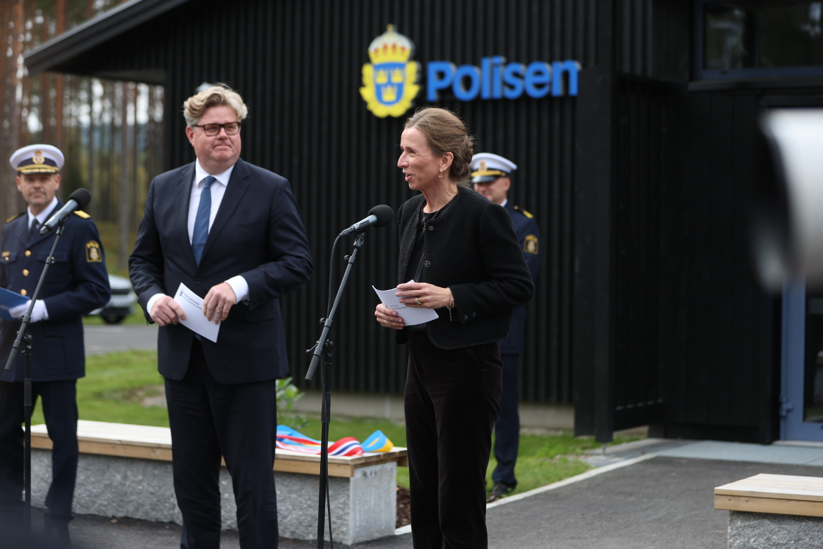 Sveriges justisminister Gunnar Str&ouml;mmer og Norges justisminister Astrid Aas-Hansen