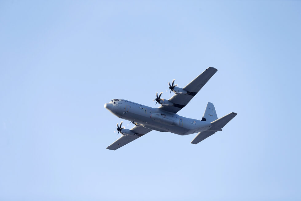 Et fly av denne typen, et norsk C130J Hercules, var det som passerte Kongsvinger onsdag ettermiddag. Flyet var ute på et normalt treningstokt, opplyser Forsvaret.