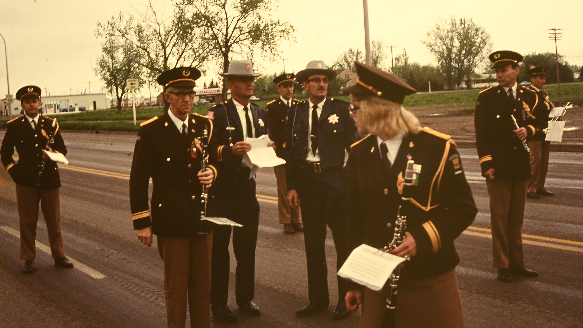Det var alltid lokale sheriffer med når Bymusikken marsjerte i USA.