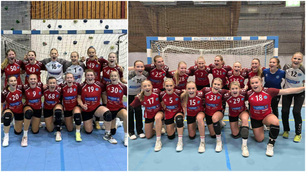 Både KIL håndballs jenter 16 lag (t.v.) og jenter 18 lag kan juble. De er klare for å møte noen av landets beste lag.