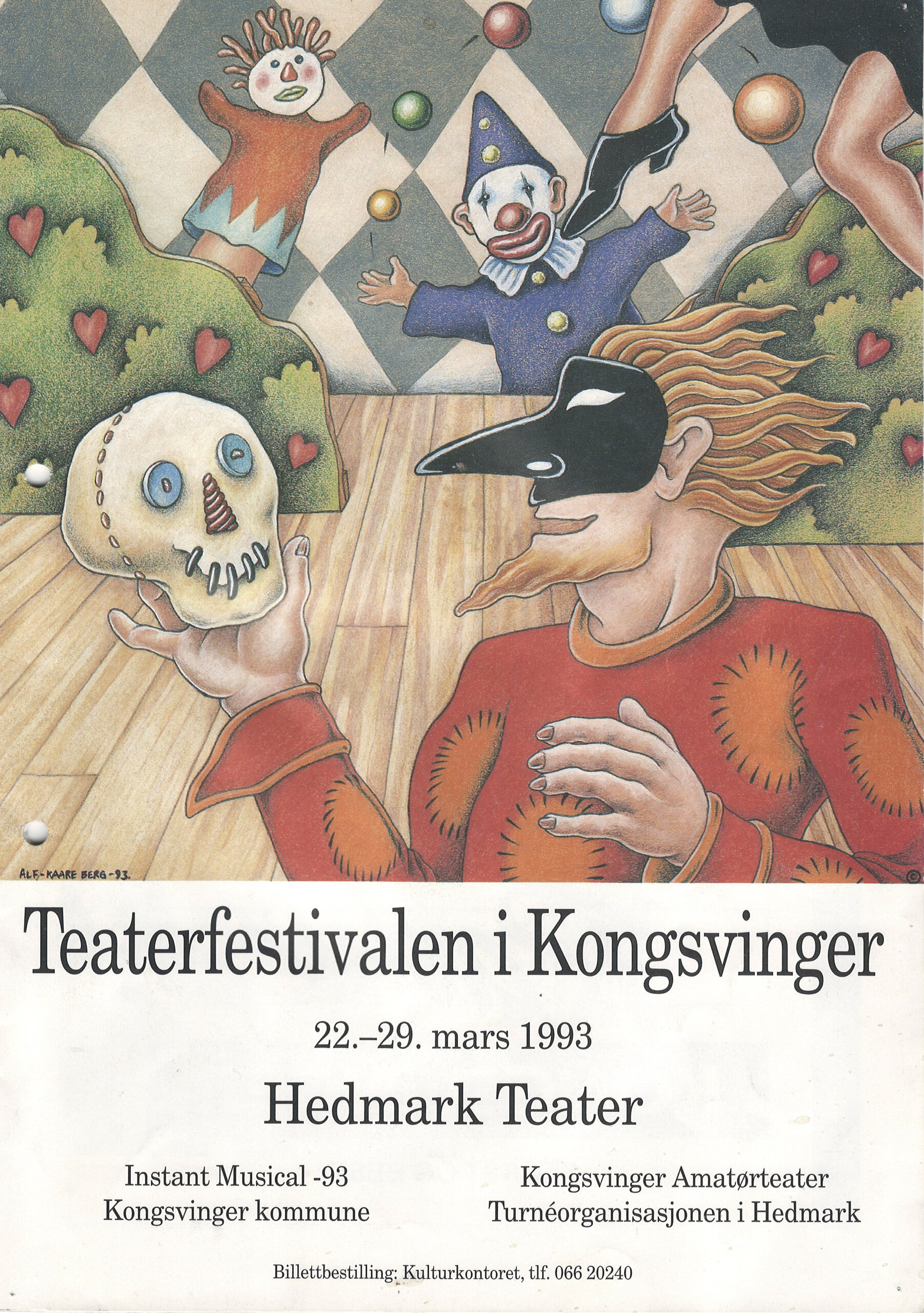 Alf Kåre Berg tegnet illustrasjonen til Teaterfestivalen i 1993.