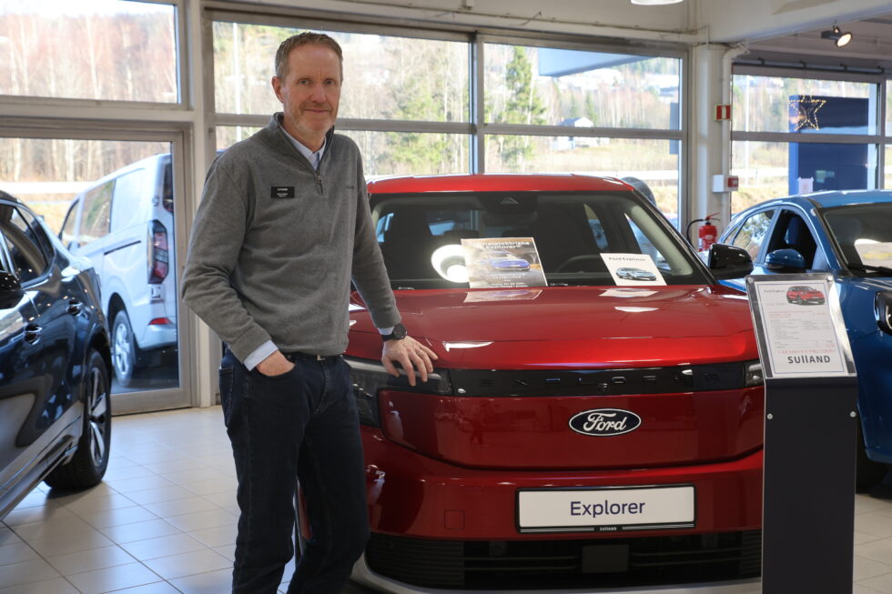 Ford Explorer er nå det heteste salgsobjektet hos Sulland Kongsvinger, forteller daglig leder Reidar Bekken.