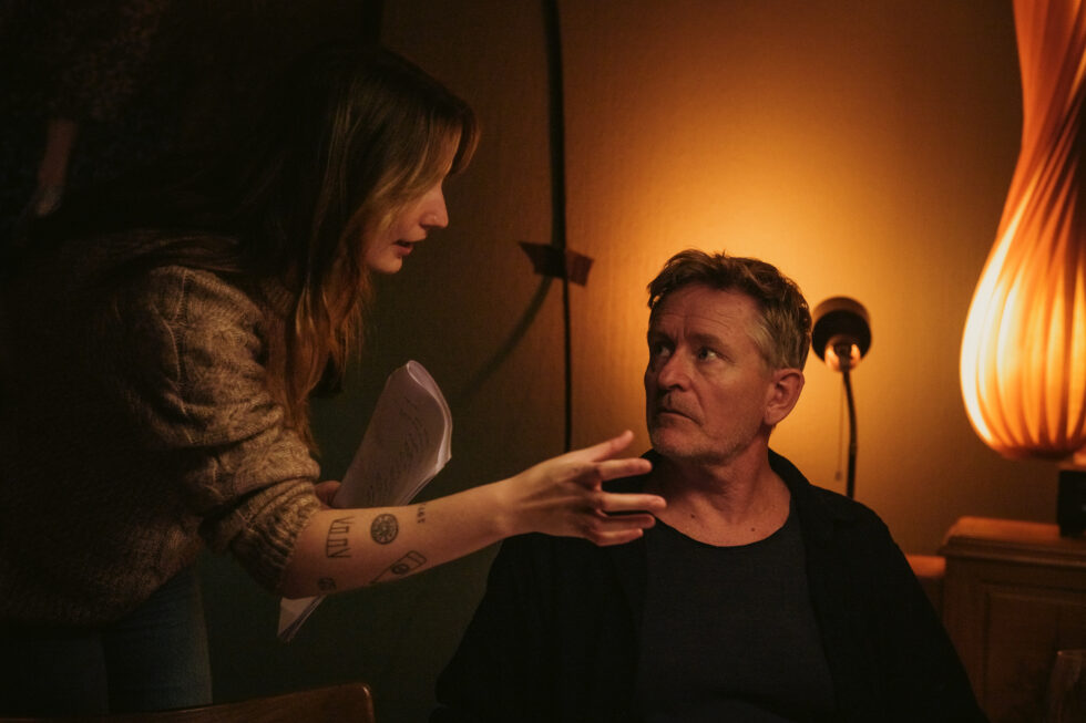 I høst tok Malky Renate Frank regi på flere av Norges største tv- og filmskuespillere. Her er det Henrik Mestad som får instruksjoner.