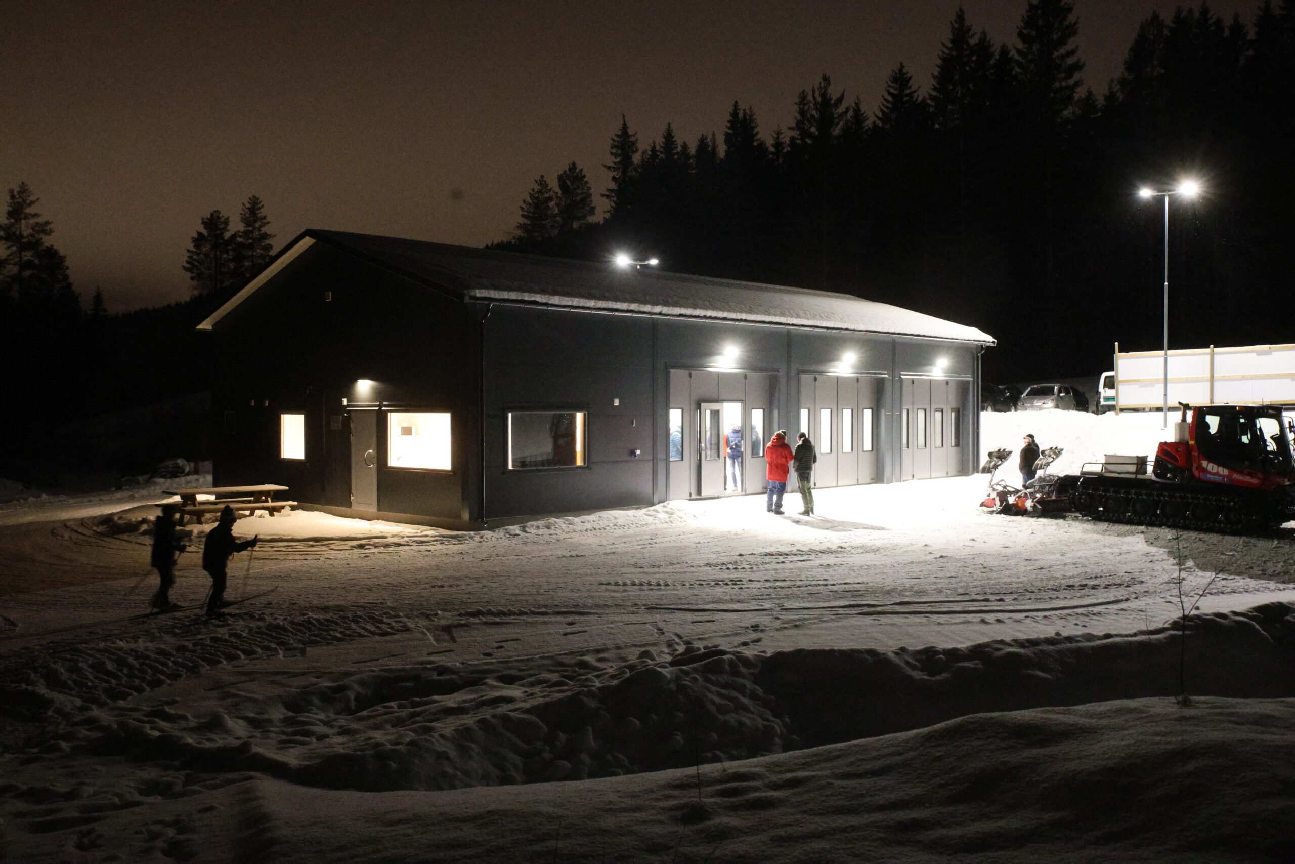 KIL Skis nya garasje som blir basen for deres friluftsanlegg.