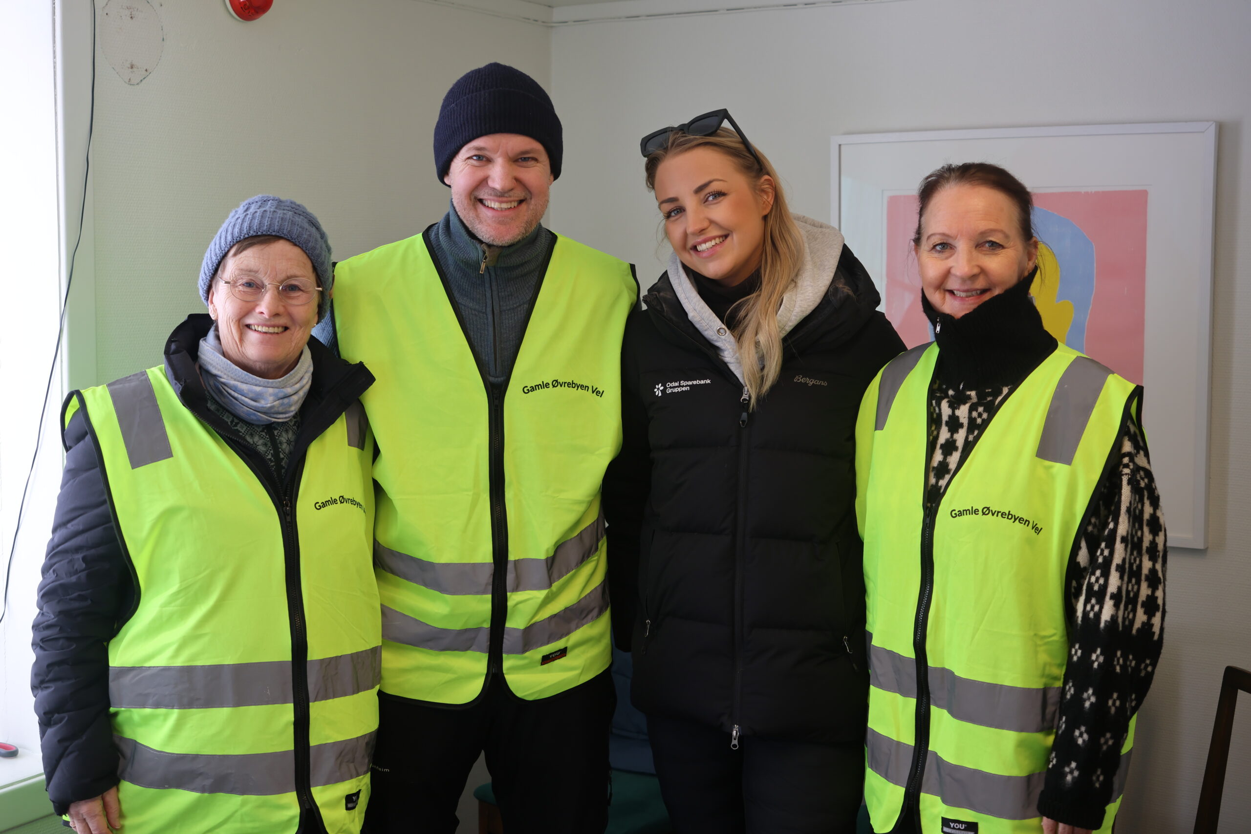 Christin Castberg Bråthen, Kai Olav Ryen, Amalie Nylænder og Karianne Holgermoen fra Gamle Øvrebyen Vel holdt kiosken i Ytre vakt åpen.