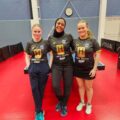 Emilie Reum-Haaland (f.v.), Mariam Hussein og Maja Pettersen Kvinge sikret Kobra klubbens første medalje i Stigaligaen noensinne.