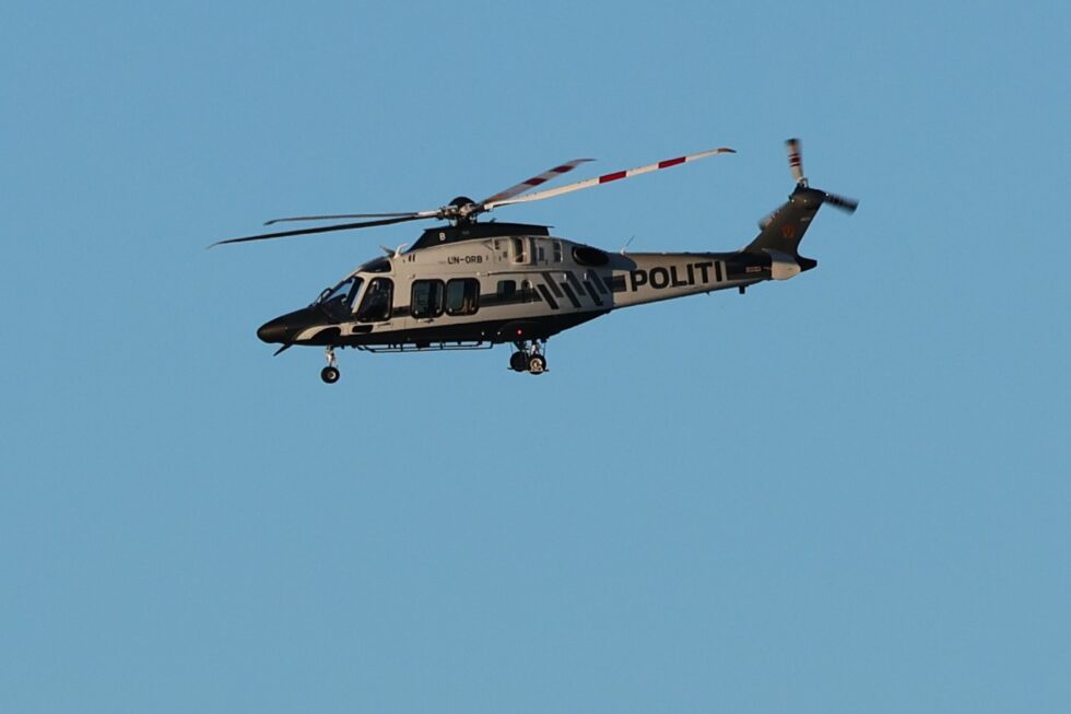 Dette politihelikopteret av typen Leonardo AW 169 ble observert av mange i lav høyde og lav fart over Kongsvinger tirsdag ettermiddag. Her fotografert fra Lia.