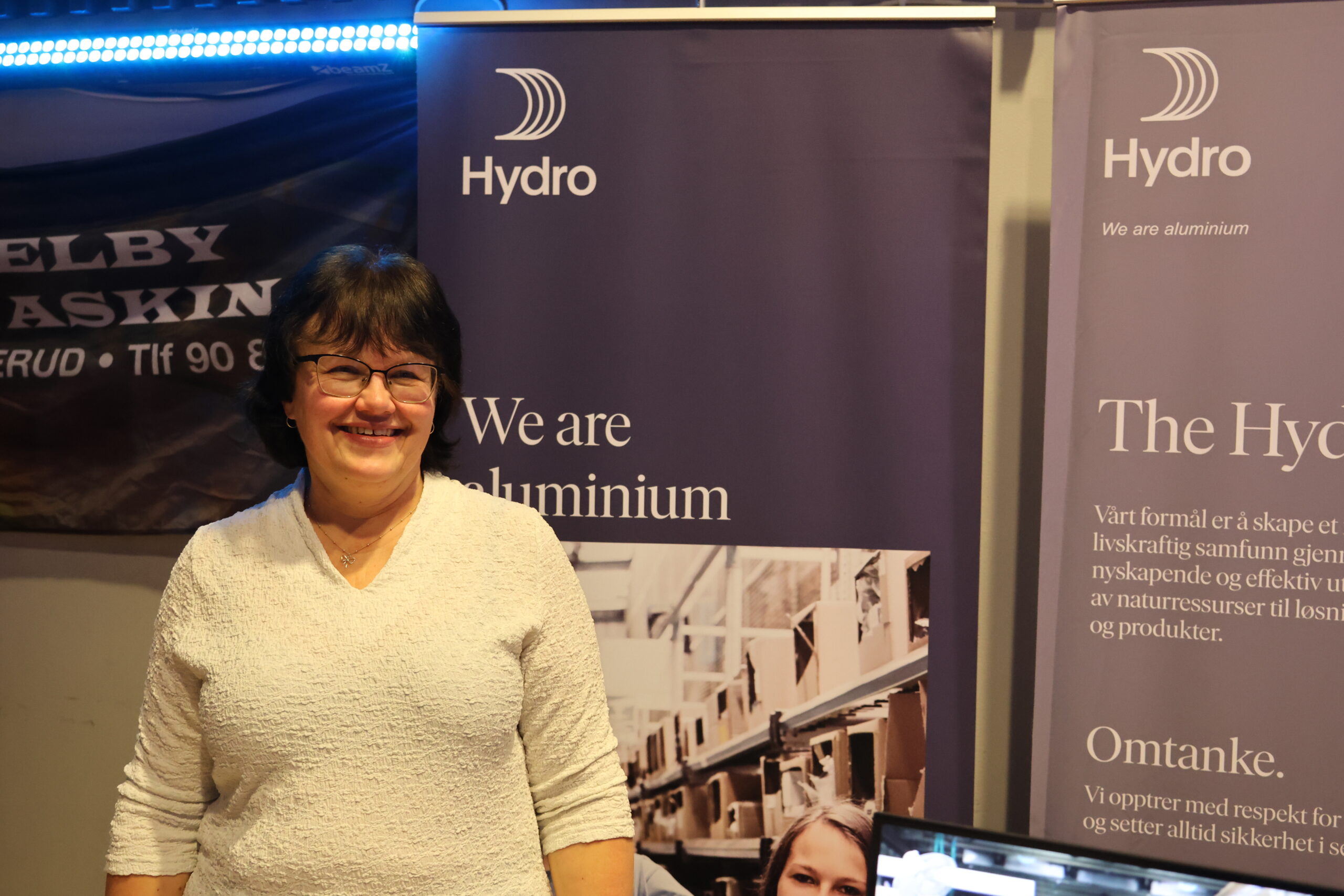 Hydro Extrusions på Magnor var en av flere Eidskog-bedrifter som som deltok på Mulighetsdagen. HR-Manager Gro Boger forteller at de får mange søknader etter en slik dag.