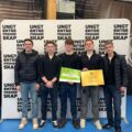 Innlandets beste ungdomsbedrift består av (f.v.) markedsansvarlig Henrik Halvorsen, økonomiansvarlig Adrian Sveia Veidahl, daglig Leder Elias Hagaløkken Willard, markedsansvarlig Timian Salem Åsen og utviklingsansvarlig, Denys Babyka.