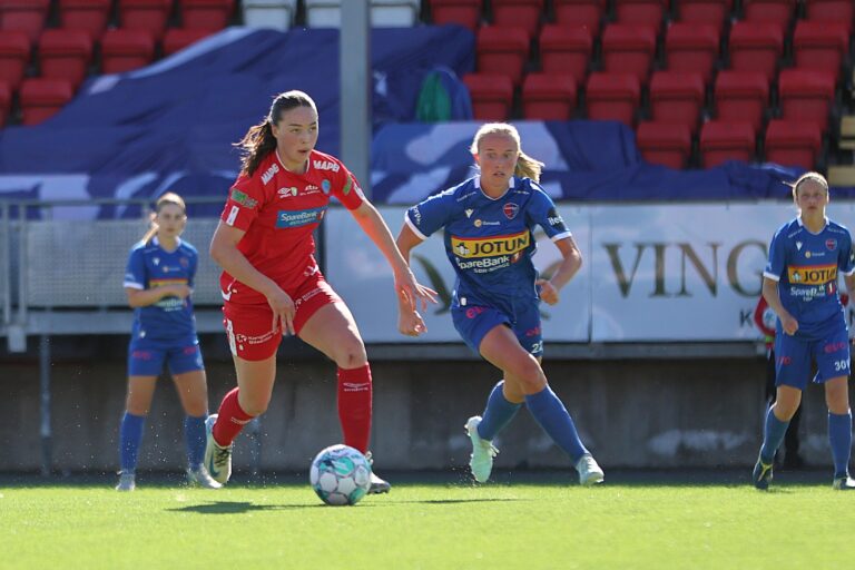 Aurora Skjelbreid Ellingsen stod for to av KIL-scoringene i dagens match mot Strømsgodset-08s andrelag.
