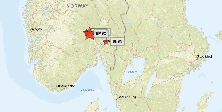 Et kraftig drønn kjentes over store deler av Østlandet søndag. Et jordskjelv med styrke på 3,6 er målt. EMSC mener nå at det kan ha vært episenter nordvest for Hønefoss.
