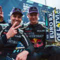 Ole Christian Veiby kom på 2.plass, mens stallkamerat Johan Kristoffersson kom på 1.plass i første runde i nye Euro RX1 motorcross som ble kjørt i Riga i helgen.