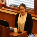 Gro Caroline Sjølie, fra Akershus Energi orienterte om et nytt vindkraftprosjekt i Kongsvinger kommune.