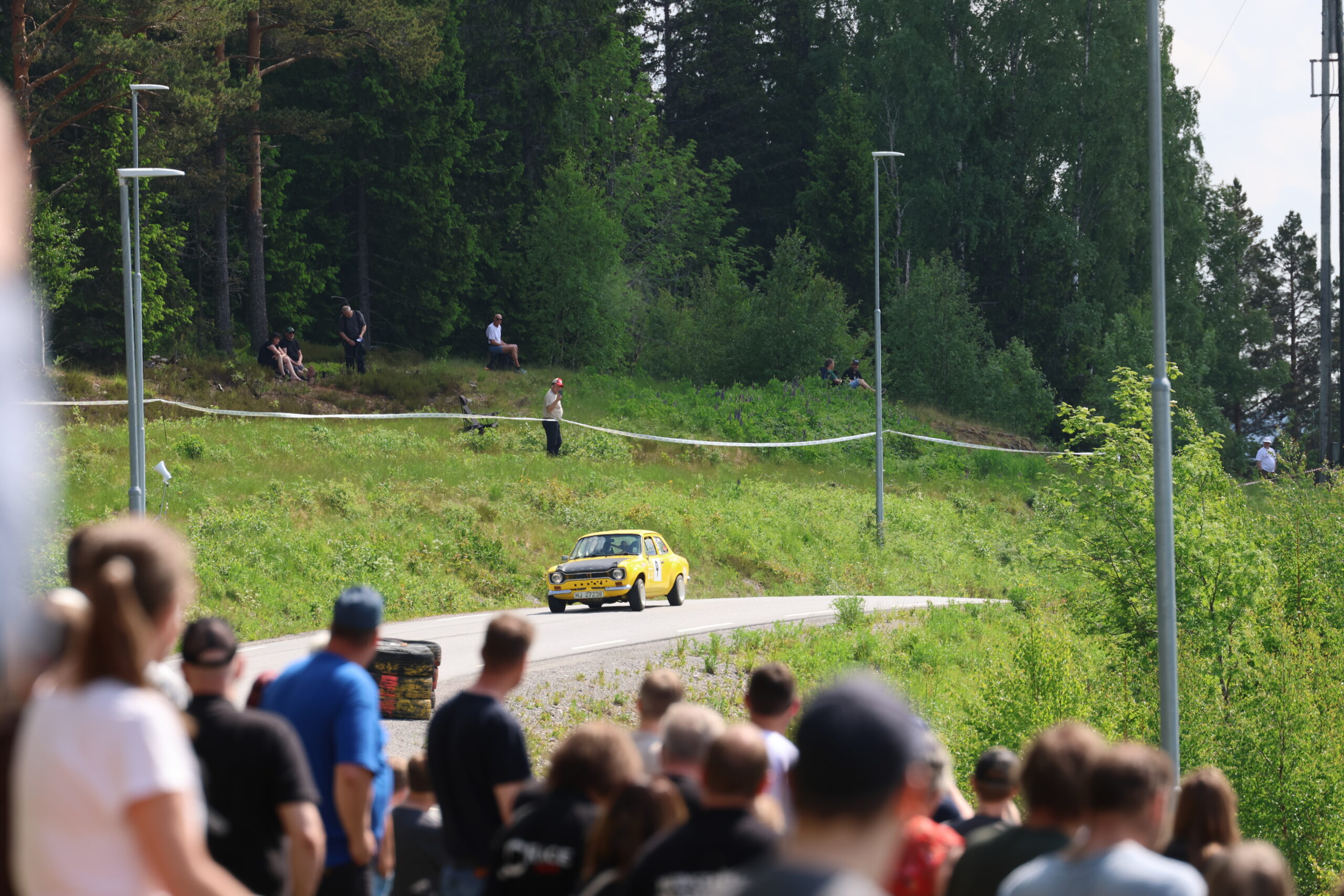 Tom Slaastad fra KNA Kongsvinger fikk problemer med sin Ford Escort MK1 og det ble med en omgang for han.