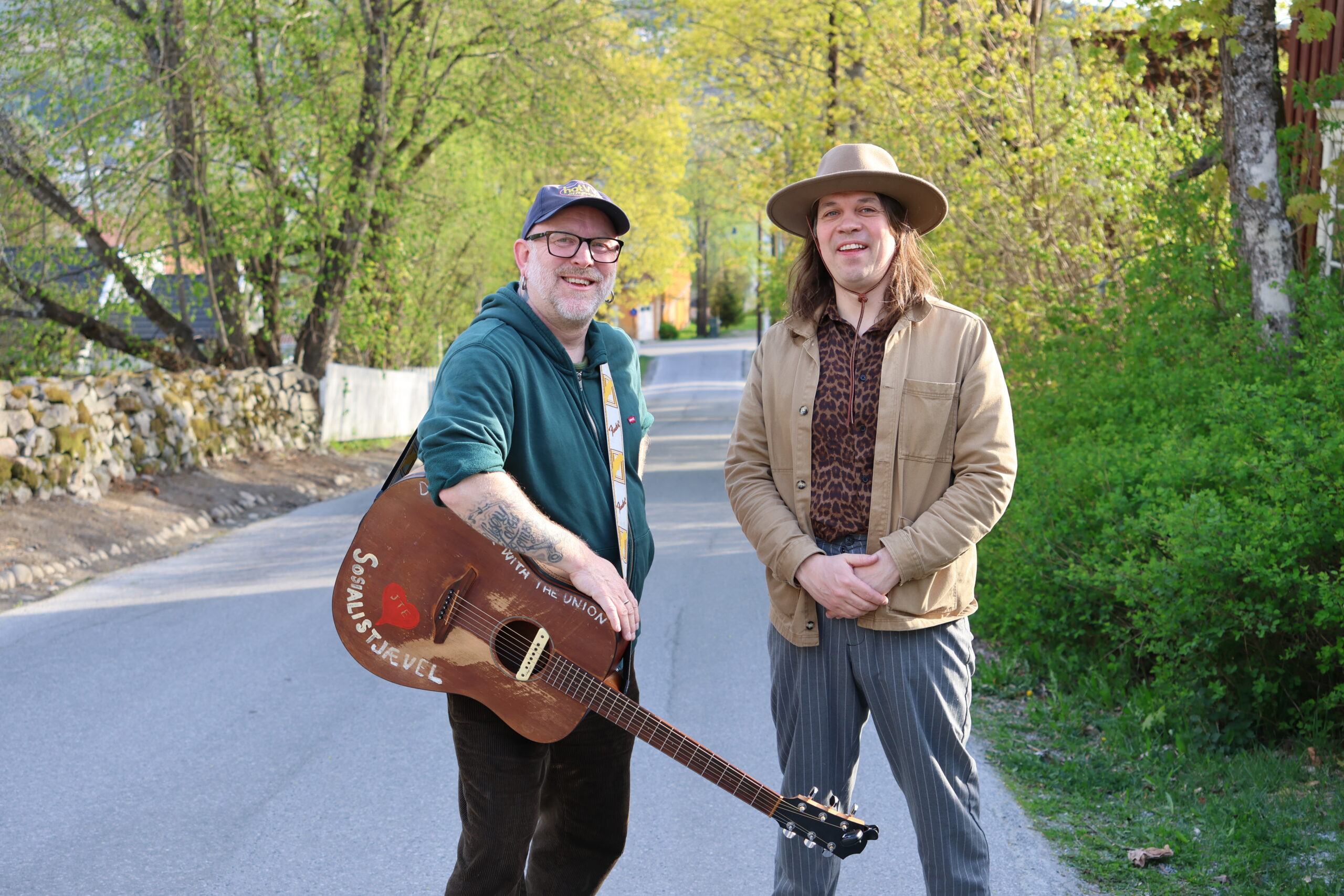 Thomas M&aring;rud og Roger Gr&aelig;sberg dro p&aring; popup-turne I Kongsvinger fredag.